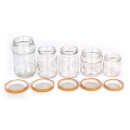 100ml 700ml Airtight clear round wide mouth glass storage container jar for jelly jam honey pickle